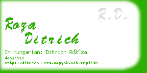 roza ditrich business card